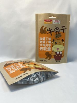 Bolsas de embalaje de papel marrón Bolsa de plástico de papel Kraft personalizada