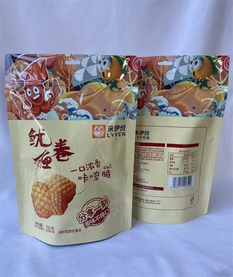 Bolsa de pie de plástico de grado alimenticio 100 g Kraft bolsas resellables