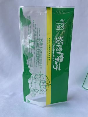 Bolsa de embalaje Mylar con sello trasero Bolsas transparentes para alimentos de pie