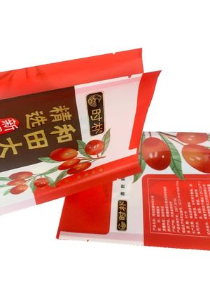Bolsas en forma personalizada de calidad alimenticia embalaje de barrera con caja lateral