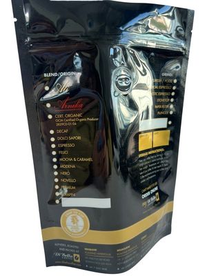 Bolso de embalaje de café impreso personalizado con cremallera y válvula