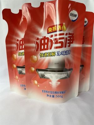 Bolsa de detergente líquido de 500 g Bolsa de pie para el cuidado personal de forma libre