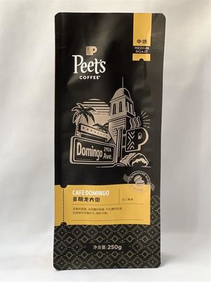 Bolsa de empaquetado del café de Kraft del logotipo de encargo 120 micrones con la válvula
