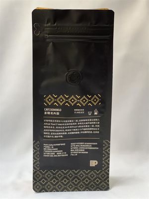 Bolsa de empaquetado del café de Kraft del logotipo de encargo 120 micrones con la válvula