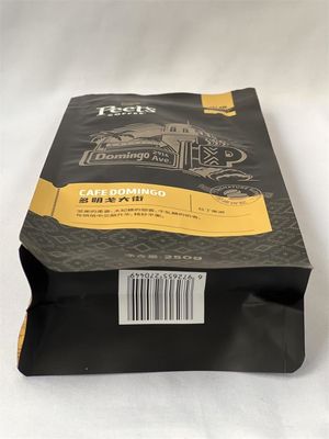 Bolsa de empaquetado del café de Kraft del logotipo de encargo 120 micrones con la válvula