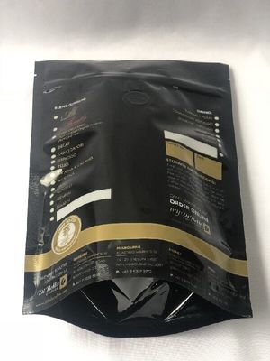 Bolsos de café que se pueden volver a sellar de las bolsas amistosas del café de ISO Eco del negro con la válvula