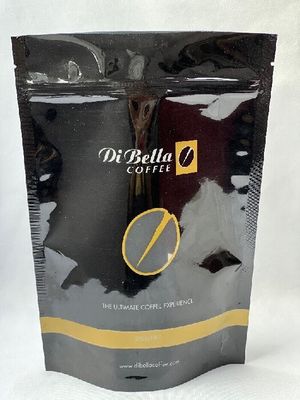 Bolsos de café que se pueden volver a sellar de las bolsas amistosas del café de ISO Eco del negro con la válvula
