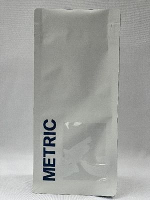 Bolsa de embalaje de café mate de hoja blanca Bolsas de café de fondo plano a prueba de aceite