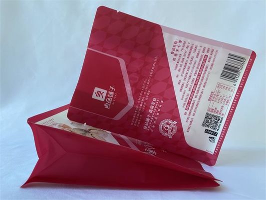 Las bolsas de fondo plano de 120 micrones 100g Mylar se levantan bolsas para alimentos secos