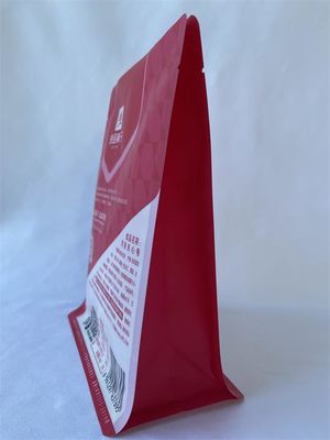 Las bolsas de fondo plano de 120 micrones 100g Mylar se levantan bolsas para alimentos secos