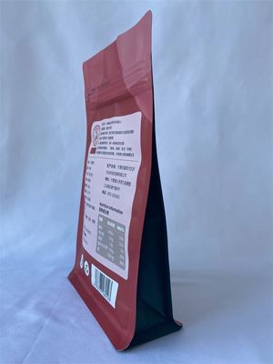 Superficie ULTRAVIOLETA del canalón de las bolsas del acondicionamiento de los bocados metalizada con una cremallera lateral
