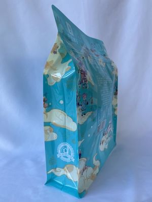 Bolsas de fondo plano que se pueden volver a sellar Sellado térmico personalizado de Mylar con cremallera