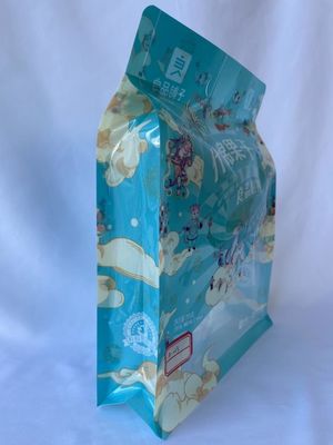 Bolsas de fondo plano que se pueden volver a sellar Sellado térmico personalizado de Mylar con cremallera
