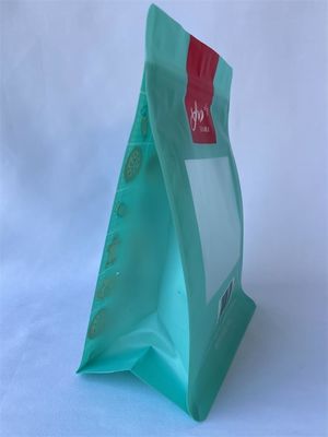 Logotipo de encargo impreso de las bolsas de plástico de la parte inferior plana de Mylar para los bocadillos
