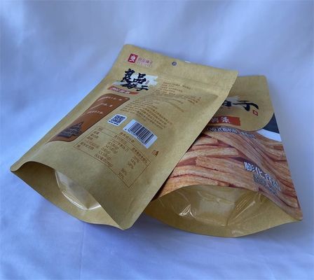 Bolsas de embalaje de pie OEM Bolsas de plástico Kraft que se pueden volver a sellar