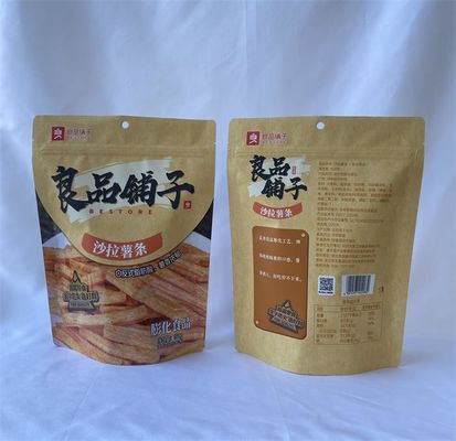 Bolsas de embalaje de pie OEM Bolsas de plástico Kraft que se pueden volver a sellar