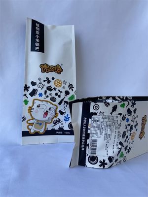 Eco laminado plástico blanco de las bolsas de papel de Kraft del escudete lateral del ISO amistoso
