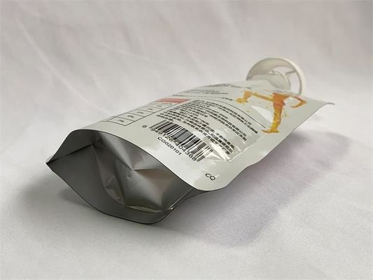 Bolsa de empaquetado del canalón de la barrera de la impresión de encargo para el casquillo líquido del bebé de la bebida