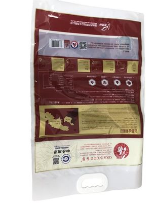 Bolsa de embalaje de arroz a prueba de humedad de 10 kg NY / PE personalizada