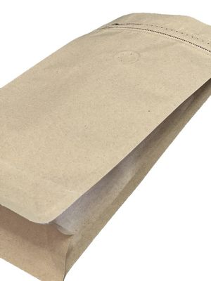 Bolsa de embalaje de café de 500 g de capacidad con papel kraft marrón para café