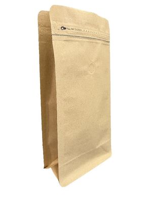 Bolsa de embalaje de café de 500 g de capacidad con papel kraft marrón para café