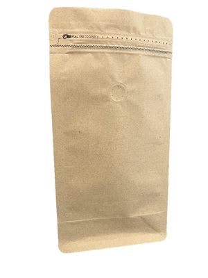 Bolsa de embalaje de café de 500 g de capacidad con papel kraft marrón para café