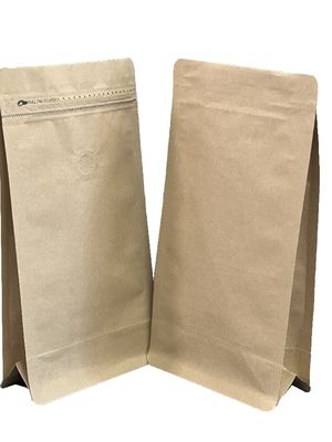 Bolsa de embalaje de café de 500 g de capacidad con papel kraft marrón para café