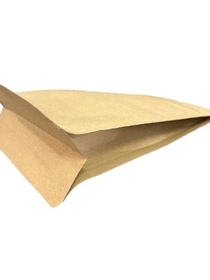 Bolsa de embalaje de papel Kraft de café sello térmico fondo plano con válvula