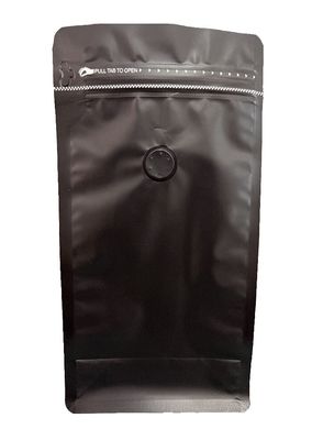 Bolsa de cuadrangular impermeable con cierre de cremallera personalizada para envases de café de grado alimenticio
