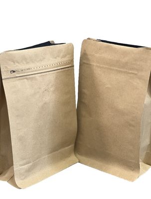 OEM Bolsas de café de fondo plano con excelente pantalla de una sola manera con cremallera 100g-1kg