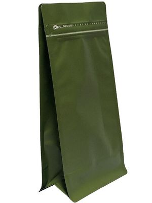 Bolsa de válvula de fondo plano de material de aluminio PE para envases de café de 500 g
