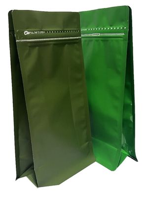 Bolsa de válvula de fondo plano de material de aluminio PE para envases de café de 500 g