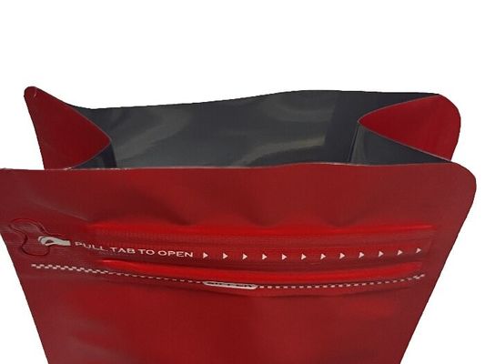 Bolso de embalaje de café de fondo plano metalizado de 100 g con válvula y cremallera