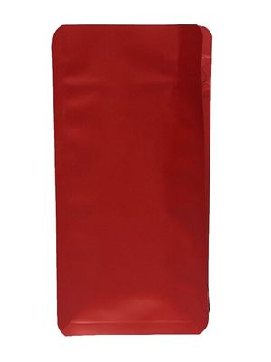 Bolso de embalaje de café de fondo plano metalizado de 100 g con válvula y cremallera