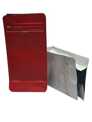 Bolsa de café de fondo plano con bolsas de café de 100-1 kg de capacidad