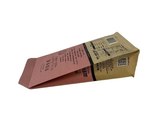 Bolsas de embalaje de alimentos de fondo plano de papel con colores personalizados para nueces