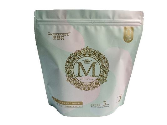 Bolsas de bolsillo de pie resistentes a la humedad con cremallera para productos sanitarios