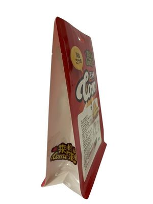 Superficie brillante inferior plana de las bolsas del sellado caliente de encargo para los snacks del maíz