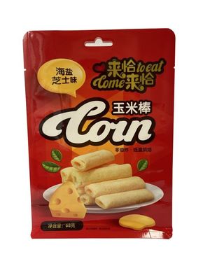 Superficie brillante inferior plana de las bolsas del sellado caliente de encargo para los snacks del maíz