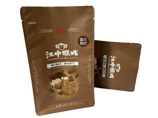 Bolsas de fondo plano de papel de aluminio soporte duradero para galletas