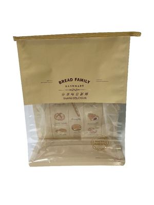 Bolsa de fondo plano suave y personalizada Laminado seco con corbata de hojalata para pan