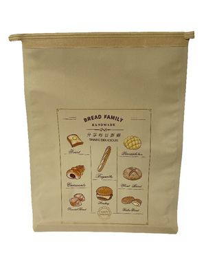 Bolsa de fondo plano suave y personalizada Laminado seco con corbata de hojalata para pan
