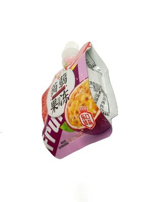 Bolso de boca impreso personalizado para 100 g de jugo de frutas con boca de diámetro 8.6mm-10mm