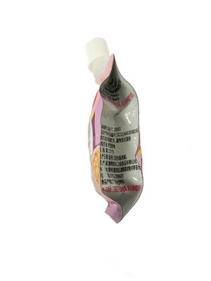 Bolso de boca impreso personalizado para 100 g de jugo de frutas con boca de diámetro 8.6mm-10mm