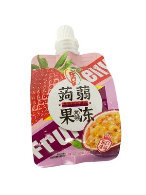 Bolso de boca impreso personalizado para 100 g de jugo de frutas con boca de diámetro 8.6mm-10mm