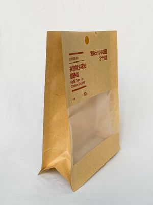 Bolso de fondo plano personalizado con impresión de grabado de papel kraft ecológico