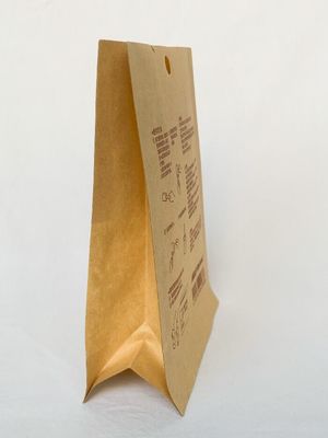 Bolso de fondo plano personalizado con impresión de grabado de papel kraft ecológico