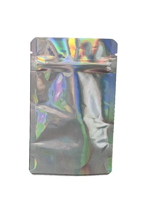 Bolsas de embalaje personalizadas de barrera de pie con película de arco iris y cremallera