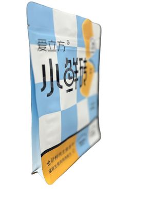 Bolsas de cremallera de fondo cuadrado laminadas personalizadas para envases de alimentos