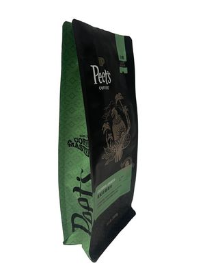 Bolsa de café laminada de papel metalizado con capacidad de 100 g-1 kg